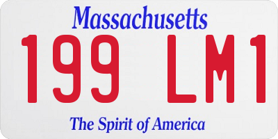 MA license plate 199LM1