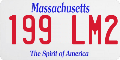 MA license plate 199LM2