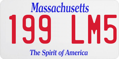 MA license plate 199LM5