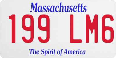 MA license plate 199LM6
