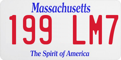 MA license plate 199LM7