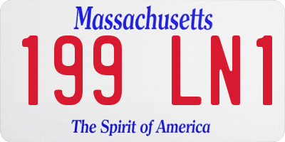 MA license plate 199LN1