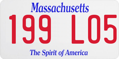MA license plate 199LO5