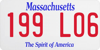 MA license plate 199LO6