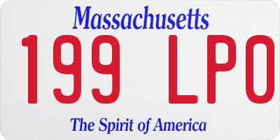 MA license plate 199LP0