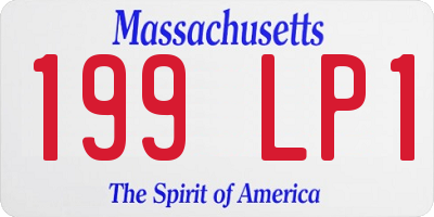 MA license plate 199LP1