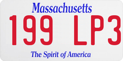 MA license plate 199LP3
