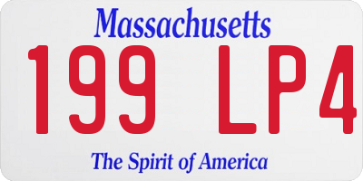 MA license plate 199LP4