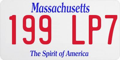 MA license plate 199LP7