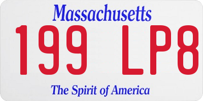 MA license plate 199LP8