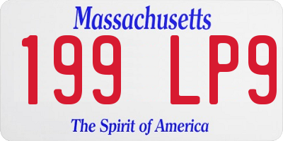 MA license plate 199LP9