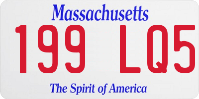 MA license plate 199LQ5