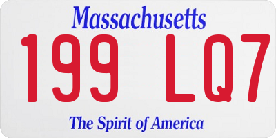 MA license plate 199LQ7