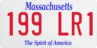 MA license plate 199LR1