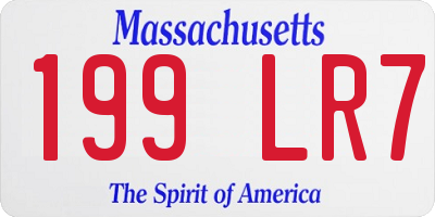 MA license plate 199LR7
