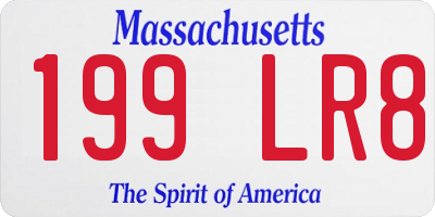 MA license plate 199LR8