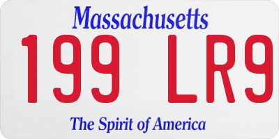 MA license plate 199LR9