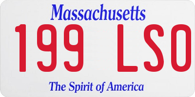 MA license plate 199LS0