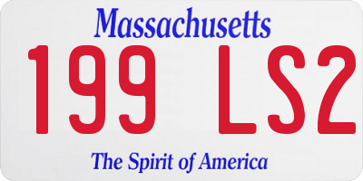 MA license plate 199LS2