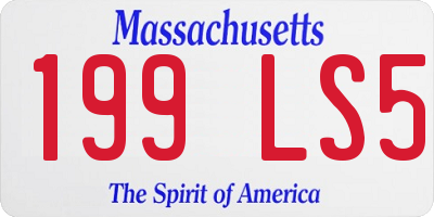 MA license plate 199LS5