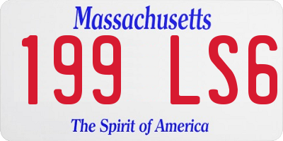 MA license plate 199LS6