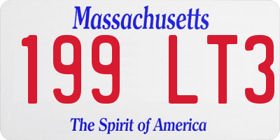 MA license plate 199LT3