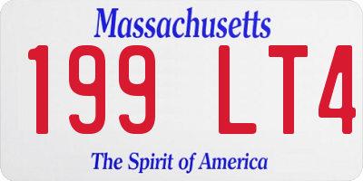 MA license plate 199LT4