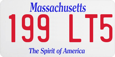 MA license plate 199LT5