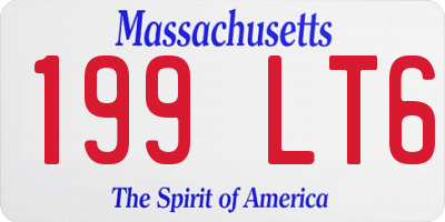MA license plate 199LT6