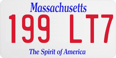 MA license plate 199LT7