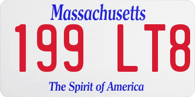 MA license plate 199LT8