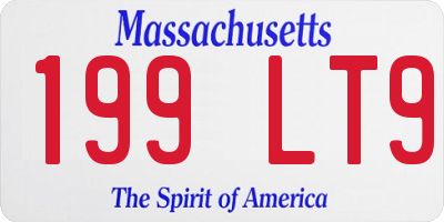 MA license plate 199LT9