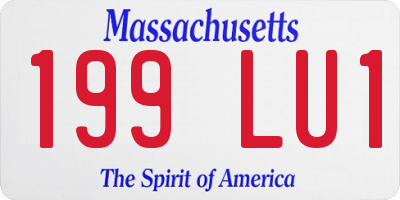 MA license plate 199LU1