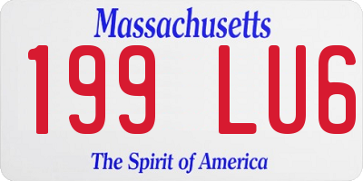 MA license plate 199LU6