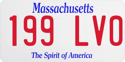 MA license plate 199LV0