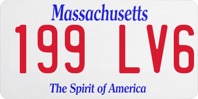 MA license plate 199LV6