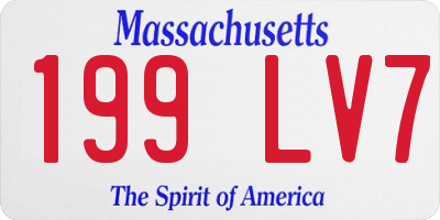 MA license plate 199LV7