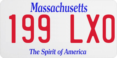 MA license plate 199LX0