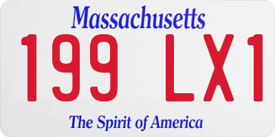 MA license plate 199LX1