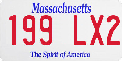 MA license plate 199LX2