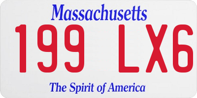 MA license plate 199LX6