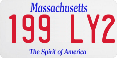 MA license plate 199LY2