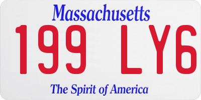 MA license plate 199LY6