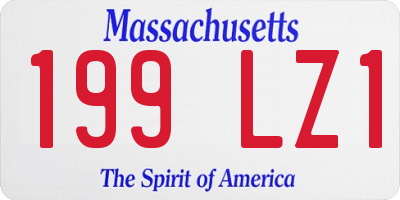 MA license plate 199LZ1