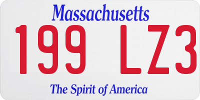 MA license plate 199LZ3