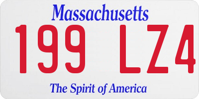 MA license plate 199LZ4