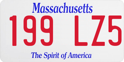 MA license plate 199LZ5