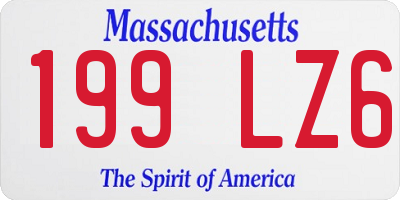 MA license plate 199LZ6