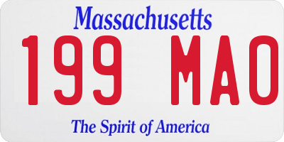 MA license plate 199MA0