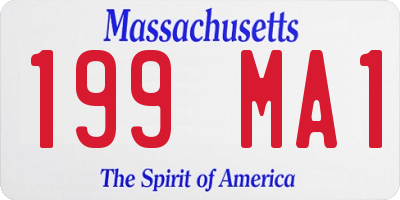 MA license plate 199MA1